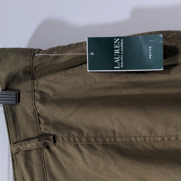 Lauren Ralph Lauren Women's NWT Straight Leg Utility Cargo Pant Olive Size 14P - Picture 4 of 11